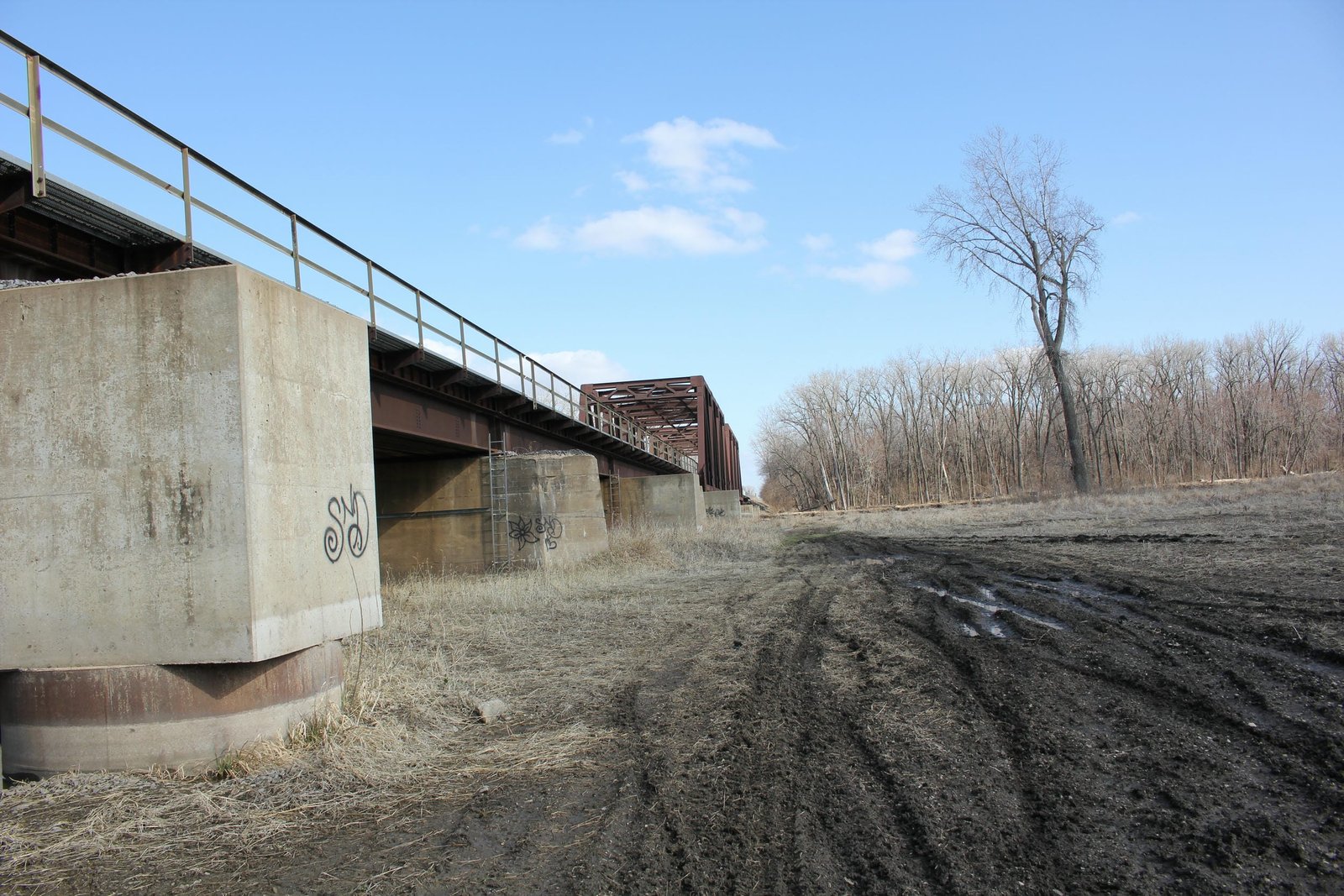 Looking east